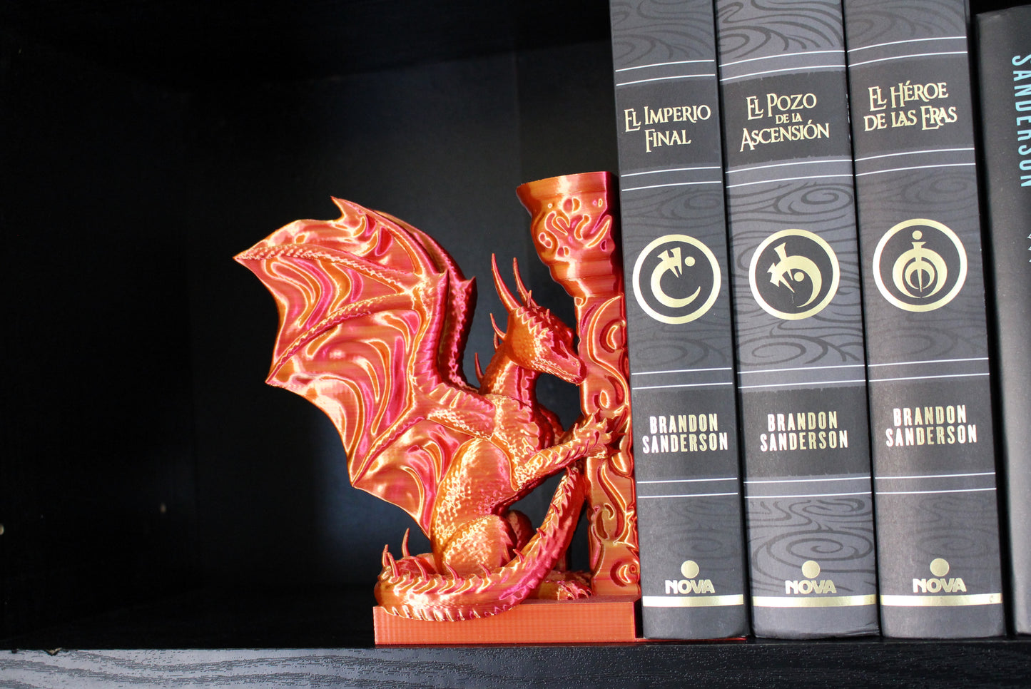 Sujetalibros dragón 3D