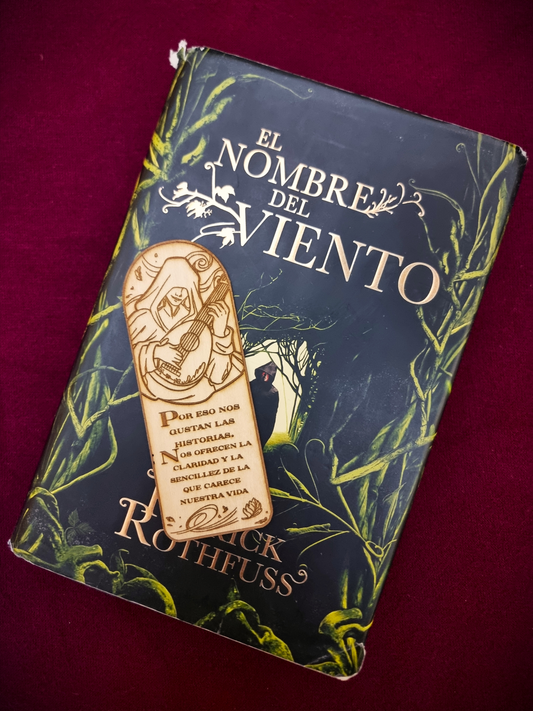 Marcapáginas de madera "Por eso nos gustan las historias"