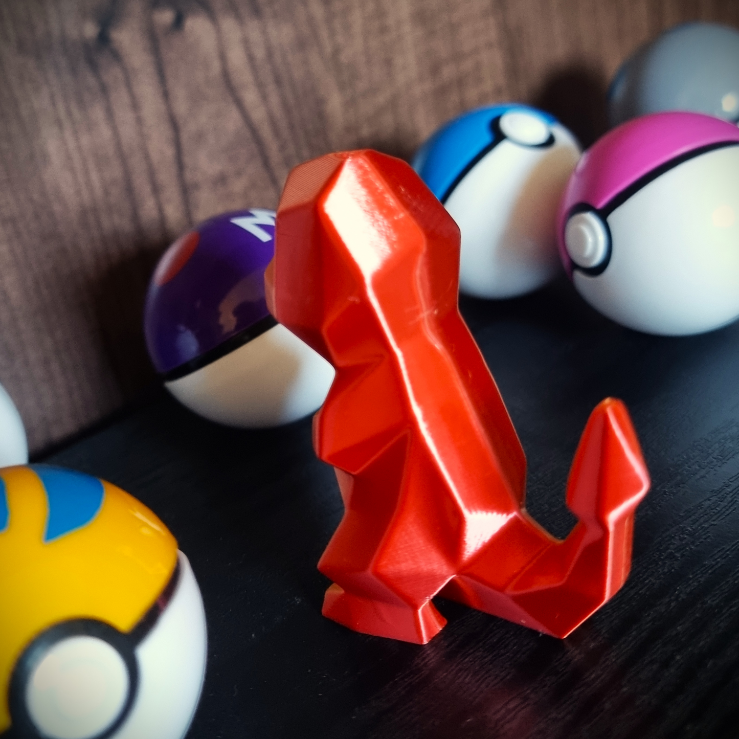 Figura 3D estilo Low-Poly: Charmander
