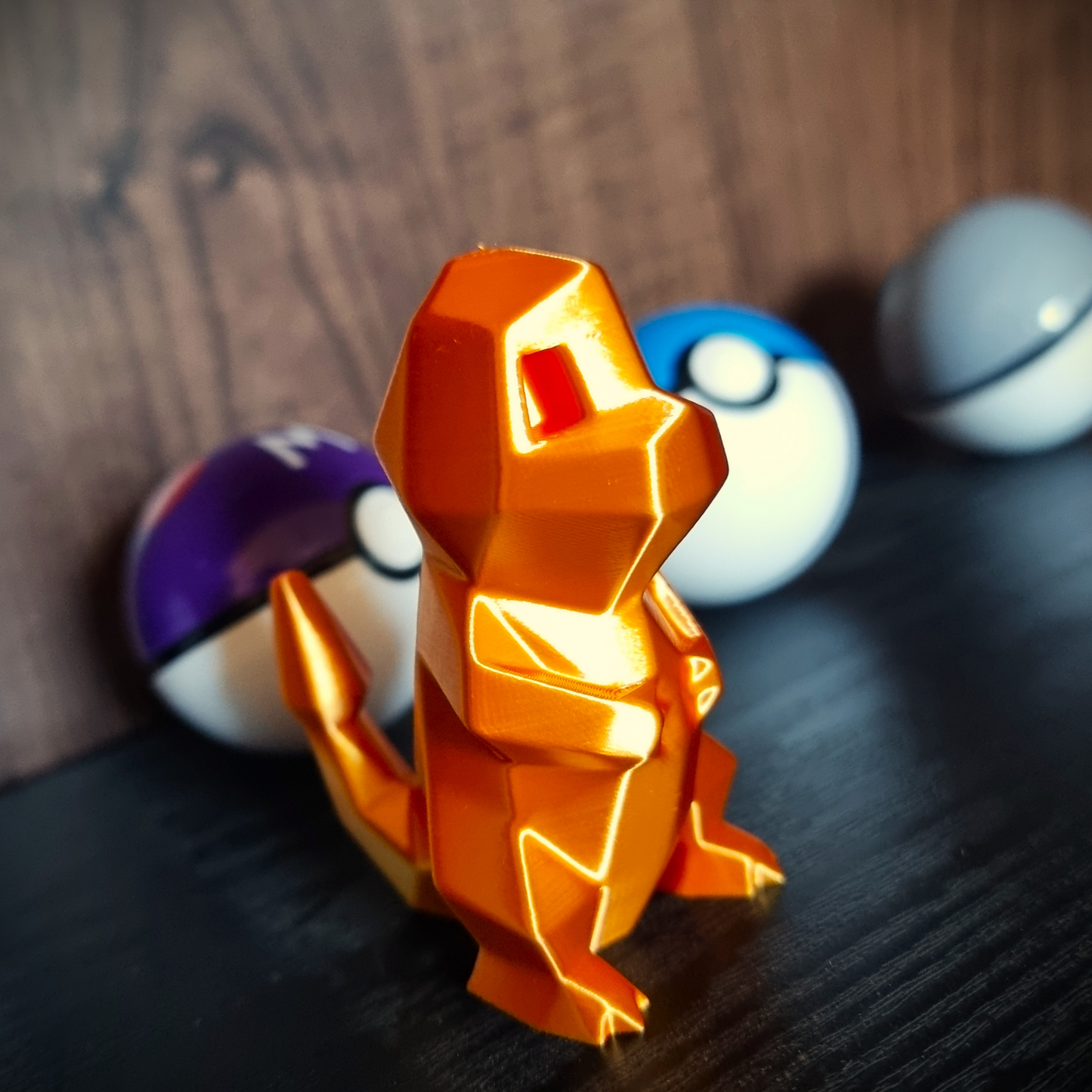 Figura 3D estilo Low-Poly: Charmander