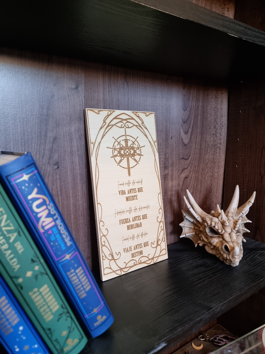 Cuadro de madera grabado de El Archivo de las Tormentas: Primer Ideal