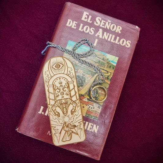 Marcapáginas de madera "El Señor de los Anillos": Gandalf contra el Balrog