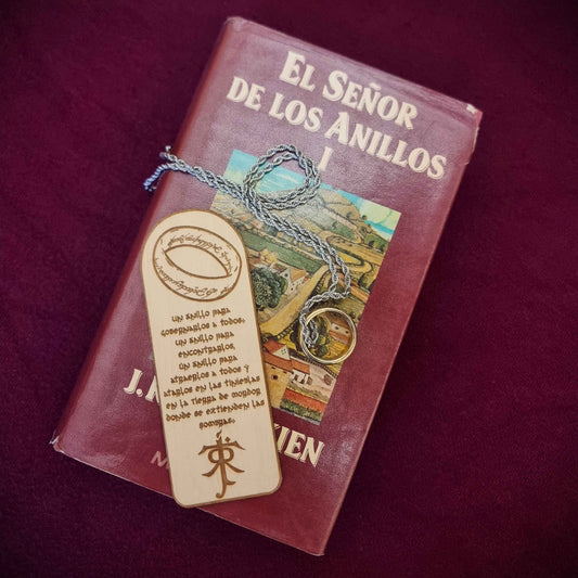 Marcapáginas de madera "El Señor de los Anillos": El Anillo Único