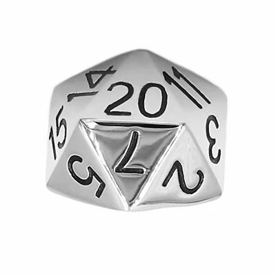 Anillo de acero inoxidable dado D20