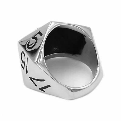 Anillo de acero inoxidable dado D20