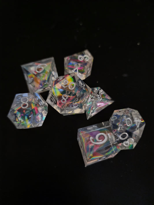 Dados "Hebras del Destino: Reflejos Arcoiris"